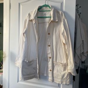 Pull & Bear Ecru Denim Chore Coat